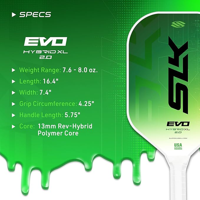 Selkirk Sport SLK Evo Pickleball Paddles | Evo Power, Control and Hybrid | Fiberglass or Carbon Fiber Pickleball Paddle