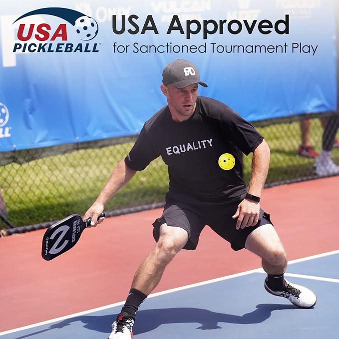 niupipo Pickleball Paddles Set of 2/4/1, USAPA Approved Carbon Fiber & Fiberglass Hybrid, Easy Power, Polypropylene Honeycomb Core, Cushioned 4.72" Grip, Bag/Cover, Pickleball Paddle Set for Men Women