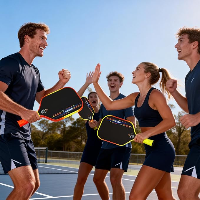 Pickleball Paddles |16MM Carbon Fiber Pickleball Paddle | High-Spin Textured Surface & Vibrant Gradient Edge | USAPA Approved Racket for Ultimate Power,Control & Precision