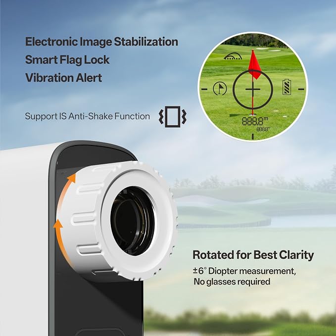 Hiker Golf Essentials Bundle, Cleaning Brush with Groove Cleaner & 1500 Yards Laser Rangefinder Anti-Shake Slope & Magnetic Microfiber Towel, Complete Golf Gear Set for Training Course Golfing, Pack o