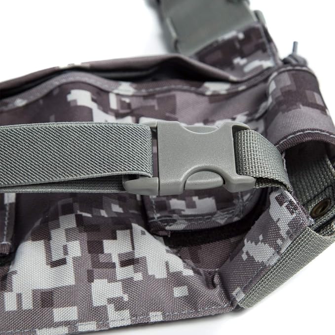 Radio Shoulder Holster Chest Harness Holder Vest Rig for Two Way Radio Chest Front Pack Pouch Walkie Talkie Case with Front Pouches for Kenwood Arcshell Retevis Baofeng UV-5R F8HP UV-82 888S(Camo)