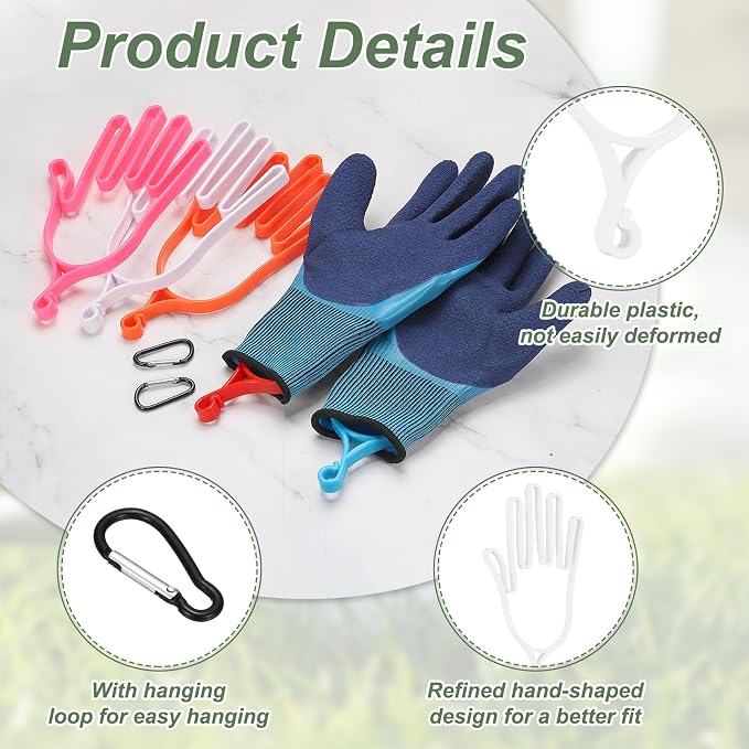 PATIKIL Golf Gloves Stretcher, Plastic Keeper Support Rack Holder Dryer Hanger Frame with Hanging Hooks for Men Women Sports Gloves Maintenance