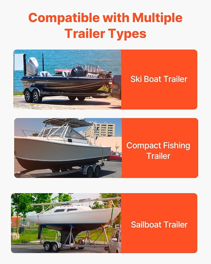 VEVOR Boat Trailer Guide, 16.7"- 60″ Adjustable Design Trailer Guide Poles, 2PCS Trailer Guide-Ons for Ski Boat, Fishing Boat or Sailboat Trailer