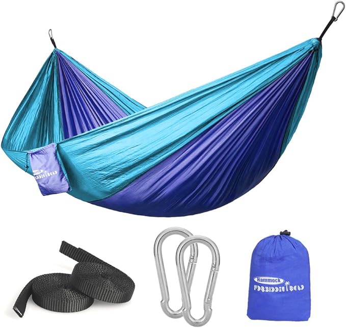 Forbidden Road Camping Hammock 400lbs Capacity Portable Hammock for Outside, Backyard, Travel, Backpacking, Beach