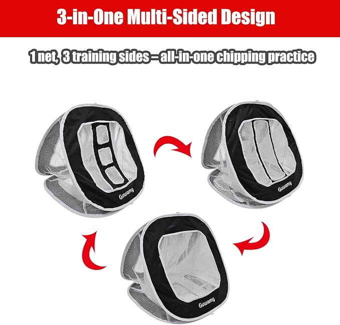 3-in-1 Pop Up Golf Chipping Net – Precision & Distance Trainer, Easy Indoor/Outdoor Setup – Ideal Gift