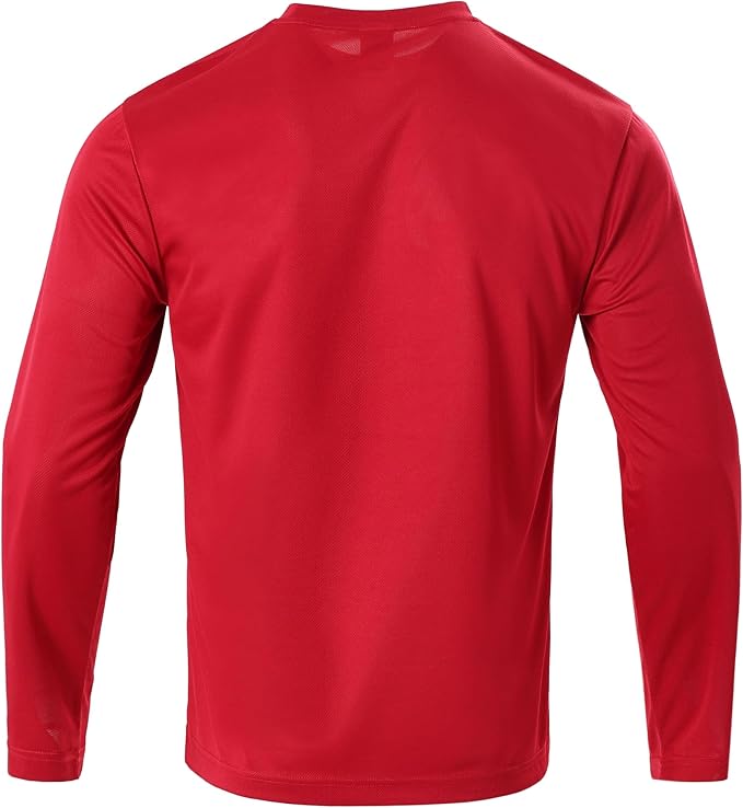 Mens Long Sleeve T-Shirts Casual Crew Neck Tee Shirt Summer Soft Running Swimming Cycling Fishing Tops