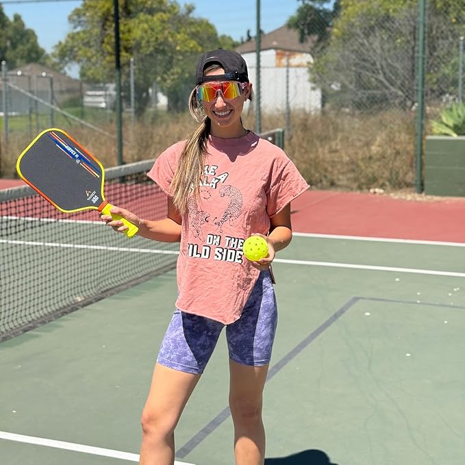 Pickleball Paddles |16MM Carbon Fiber Pickleball Paddle | High-Spin Textured Surface & Vibrant Gradient Edge | USAPA Approved Racket for Ultimate Power,Control & Precision