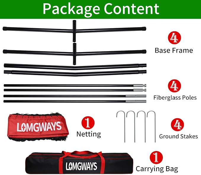 7x7ft/8x8ft Baseball Softball Net with Steel Frame for Batting, Hitting, Pitching, Portable Baseball Batting Net with Carry Bag, Great for All Levels