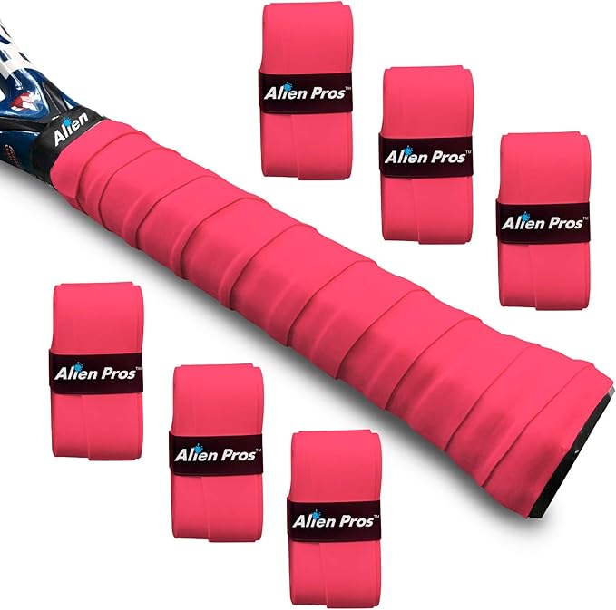 ALIEN PROS Tennis Racket Grip Tape - Precut and Dry Feel Tennis Grip - Tennis Overgrip Grip Tape Tennis Racket - Wrap Your Racquet for High Performance