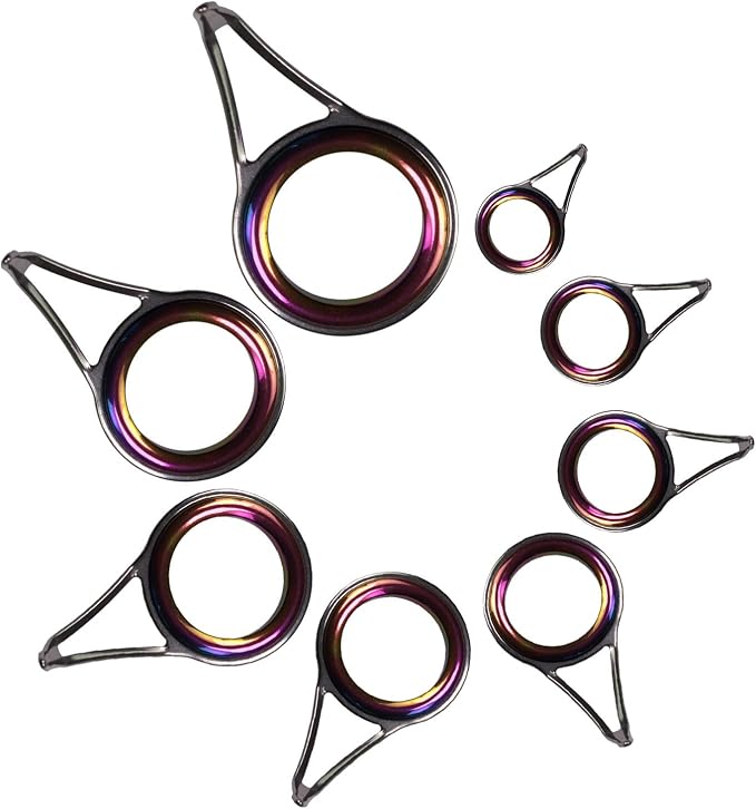 QualyQualy Fishing Rod Tip Repair Kit 40pcs/75pcs Fishing Rod Guides Stainless Steel Ceramic Ring Rod Tip Guide Replacement Baitcasting Fishing Rod Repair Kit