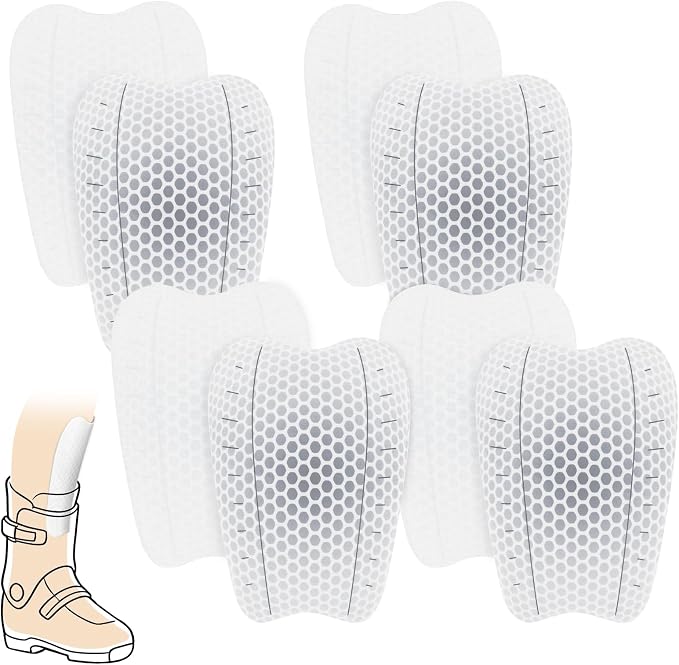 2/4/6/8 Pcs Ski Shin Guards for Boots, Gel Shin Pads for Ski & Snowboard, Lightweight Reusable Shin Protectors for Pressure Relief