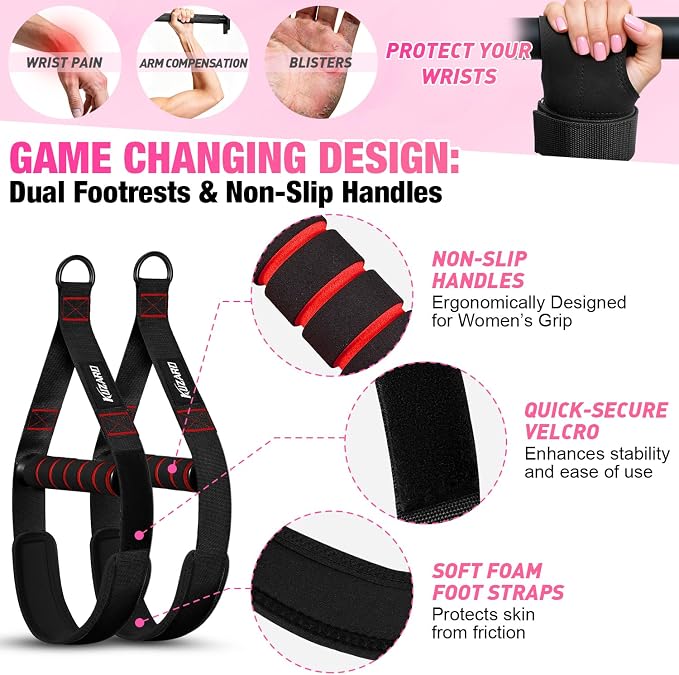 Upgraded Pull Up Assistance Bands for Women, Heavy Duty Resistance Bands with Handles, Exercise Band with Door Anchor, Workout Band Set for Pull Up Bar, Full Body Sculpting,Muscle Training, Home Gym