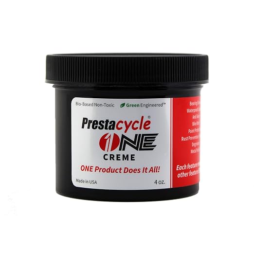 Prestacycle One Cream – Bio-Based Bicycle Chain Lube & Cleaner – 2-in-1 Wet & Dry Lubricant – Anti-Rust, Low Friction, Safe on Carbon, Paint & Bearings – Made in USA
