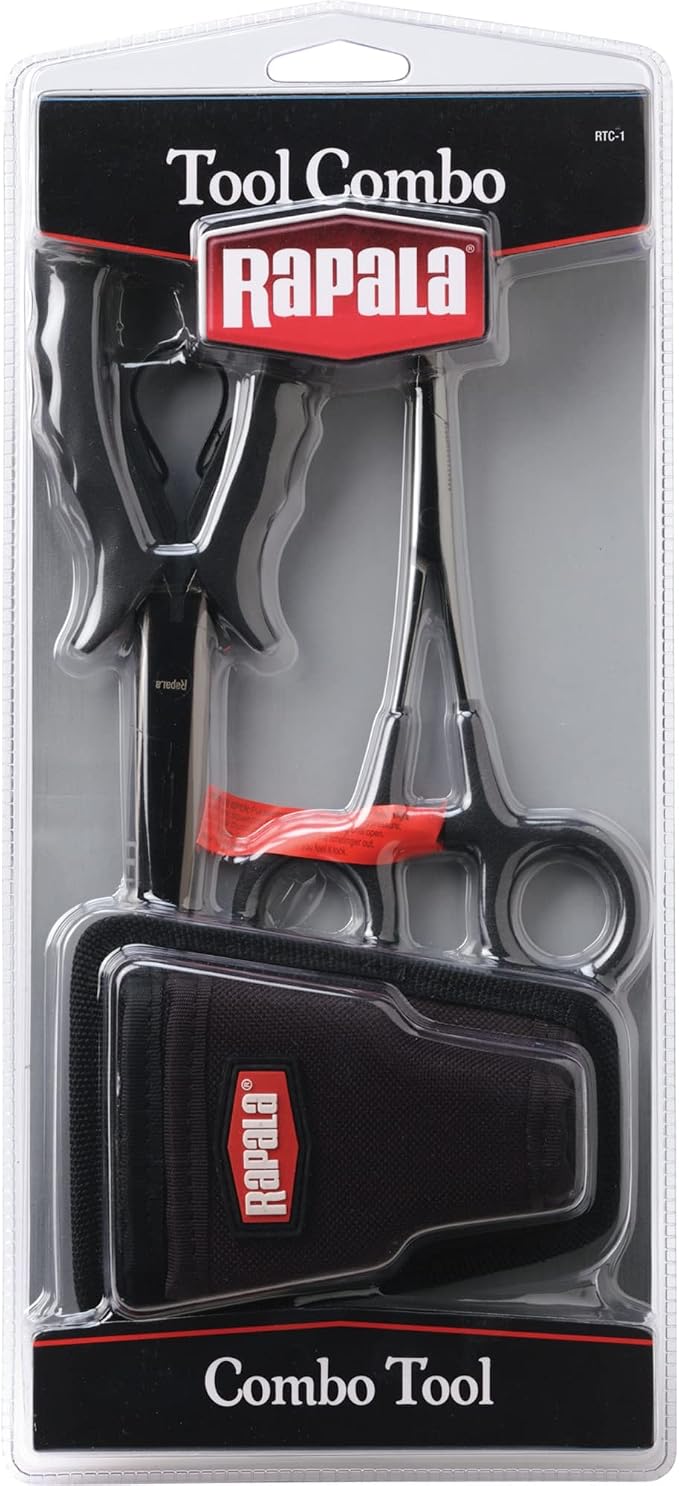 RapalaCombo 5 12" Forceps 8 12" Pliers Dual Sheath wBelt Clip