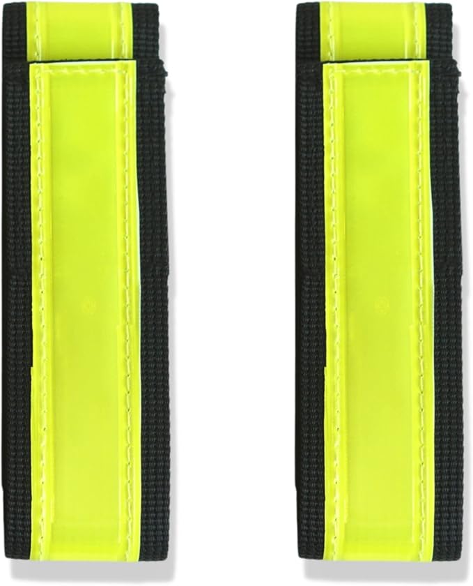 Vincita Reflective Bands - Highly Visible Safety Reflective Bands for Cycling, Walking, Running, and Hiking - Suitable with Molle Webbing On Backpack (Pair of 2)