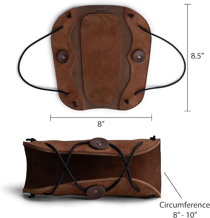 Archery Bracer with Elastic, Forearm Protector for Bow Shooting Practice, Armband, Wrist Guard, Cosplay, Adjustable Buckle Straps, Full Grain Leather, Handmade, Bourbon Brown