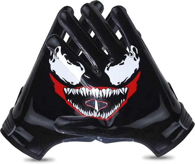 Sticky Football Receiver Gloves Silicone Grip Youth & Adult Sizes