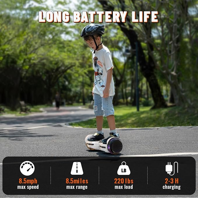 SIMATE Scooter, Colorful LED Light-Up Wheels, Bluetooth Speakers and APP, Dual 250W Motors, 8.5 mph Max Speed & 8.5 Miles Max Range, Gifts for Kids Adults Girls Boys