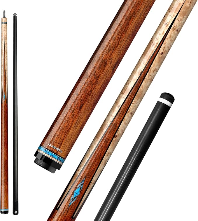 Series, Glass Fiber Pool Cue Stick, Uni-QR, 3/8-10, 5/16-18 Joint, Synthetic Leather Grip, 29" Glassfiber Shaft, 7-Layer Microfiber Tip