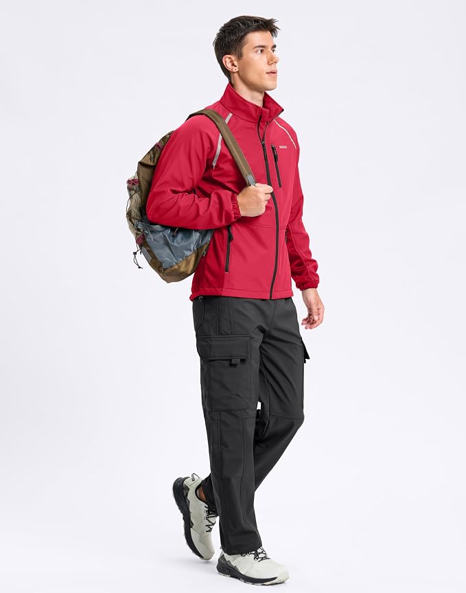 Bikewa Men's Winter Cycling Jackets Thermal Warm Water Resistant Bike Running Windproof Jacket