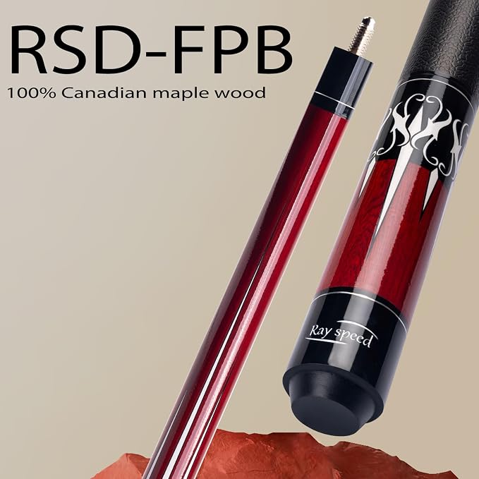 Pool Cue Stick Low Deflection Shaft Billiard Cue Stick with Hard Case 19-20 oz Professional Pool Stick