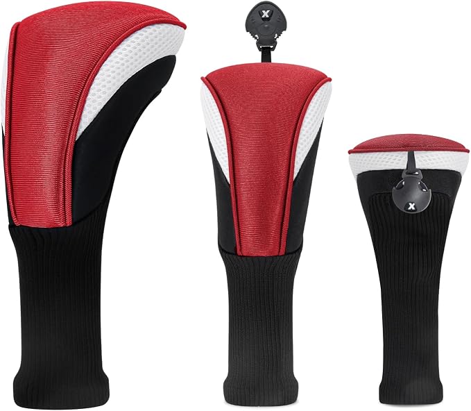 Wood Headcover Golf Club Covers Driver Headcovers Nylon Head Covers Designed to Fit All Woods - 3/4/5/6 Pack/Set Golf Accessories Suitable for Men and Women