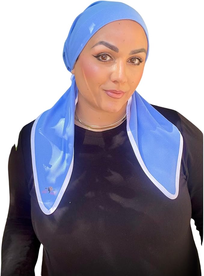 Dry Fit Pretied Activewear Head Scarf, Non-Slip Velvet Band Attached, Lightweight Adjustable Headcover