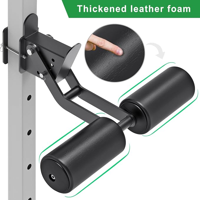 SELEWARE Squat Rack Attachment, Y-Shaped Dip Bar Attachment, Nordic Hamstring Curl Attachment and Lever Arms for 2x2 or 3x3 Power Rack with 5/8" or 1" Hole, Power Cage Accessories for Home Gym