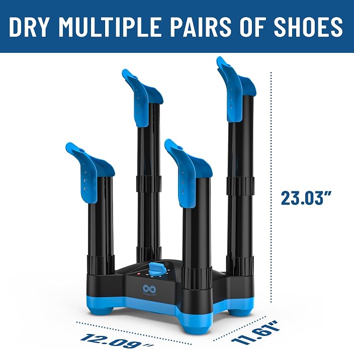 Everlasting Comfort Electric Boot Dryer for Work Boots, Silent Portable Shoe Dryer with Timer for Shoes, Boots and Cleats
