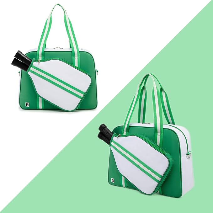 ROYALFAIR Pickleball Tote Bag for Women Men Large Capacity with Paddle Cover Pocket and Adjustable Shoulder strap