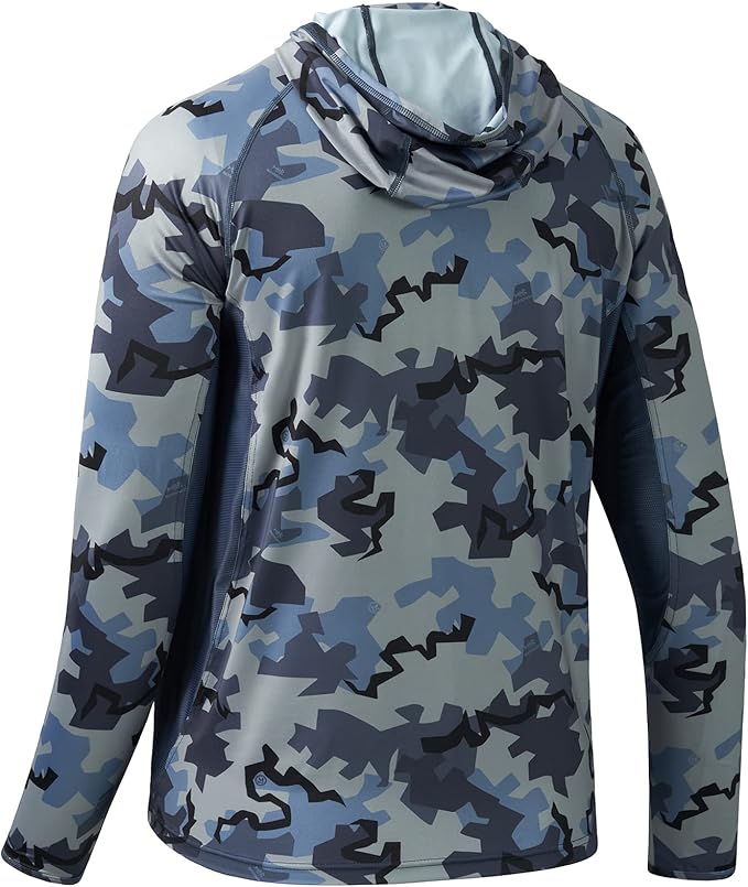 BASSDASH Men's UPF 50+ Camo Long Sleeve Hunting Fishing Hoodie Shirt