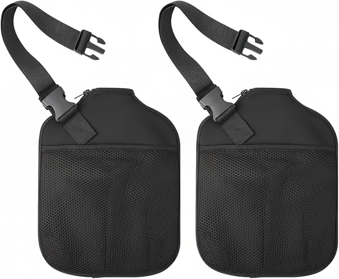 2-Pack Neoprene Pickleball Paddle Sleeves, Protective Storage Covers for Standard Paddles, Scratch-Resistant Transport Cases