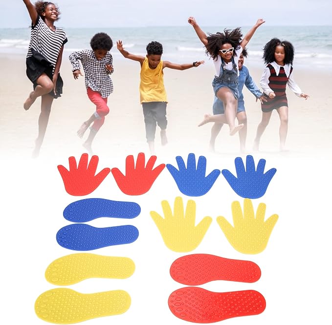 Colorful Hands and Feet Carpet Markers, Exercise Limb Coordination Integration Game Mat, Hands and Feet Play Mat for Parents