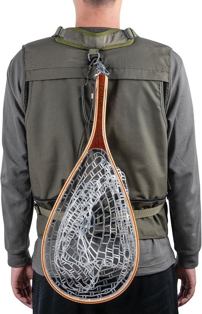 Goture Fly Fishing Chest Pack, Lightweight Chest Pack Tackle Storage Bag, Fly Fishing Waist Pack, Fly Fishing Bag with Adjustable Padded Waist Strap and Neck Strap, Fits Up to 2 Tackle/Fly Boxes