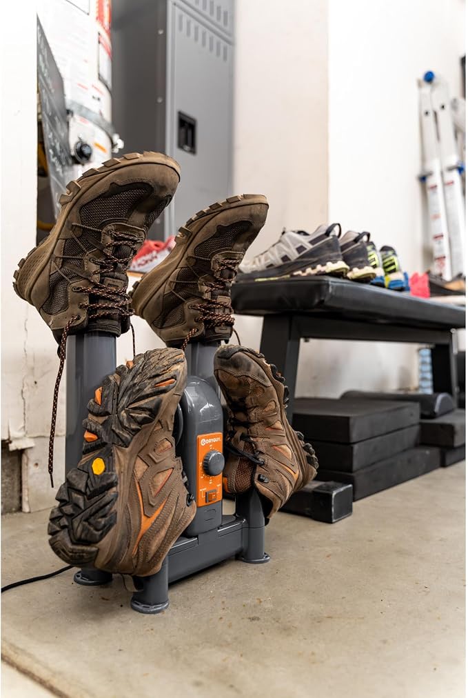 DryGuy Shoe,Boot,Garment & Gear Electric Dryer,Quick Drying for Ski,Work,Sports Equipment – Energy Efficient,Odor Eliminating Design,Home or Garage Use,4 Port,Heat + Fan (Dry time: 1-3hrs) (Pack of 4)