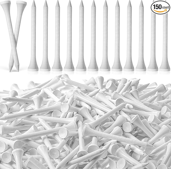 Mudder Golf Tees Bulk Wooden Bamboo Golf Tees Multicolor Wood for Men Balls Accessories
