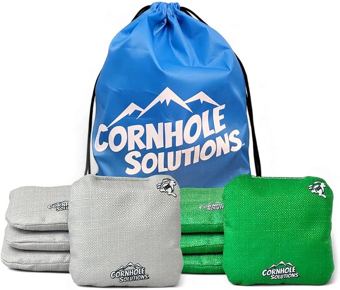 Cornhole Solutions Cornhole Bags Set of 8 – Regulation Pro Style 6x6 – Resin Filled + Tote Bag