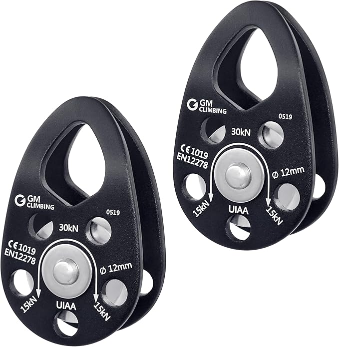 GM CLIMBING Swing Cheek Micro Pulley 30kN CE UIAA Certified