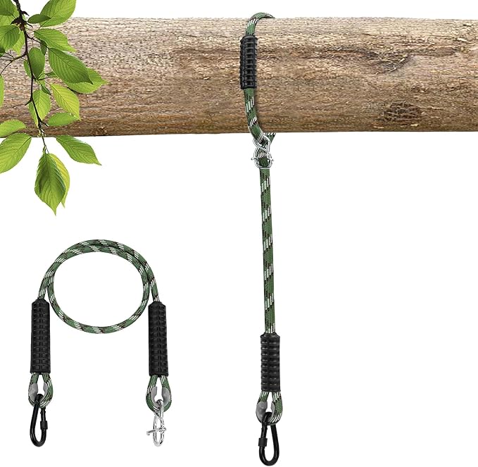 Heavy Duty Tree Swing Ropes Hammock, Adjustable Extendable Hanging Straps Carabiners for Swing Hammock Playground Set Accessories 3.9ft(47") Green