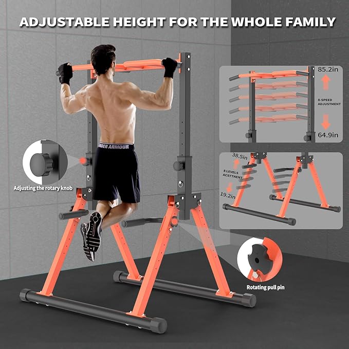Z ZHICHI Pull-Up Dip Station Pull-Up Chin-Up Weight Capacity 350LBS