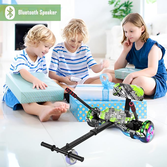 CBD Scooter with Corlorful LED Lights,6.5" Wheels, Dual 300W Motor Scooter for Kids Girls Boys Adults, All Ages