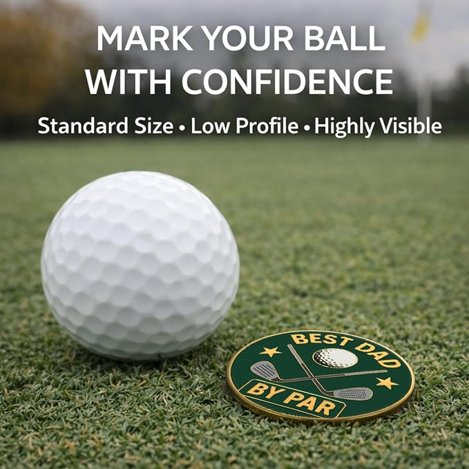 Ball Stamp Best Dad By Par and Hat Clip Marker Best Dad By Par- Bundle