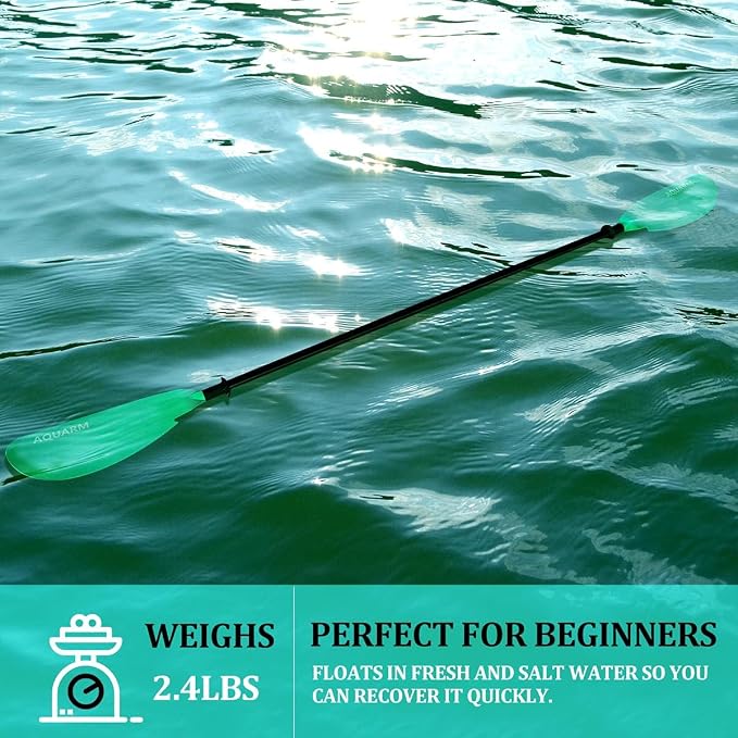 Kayak Paddle 231cm/91inch, Aluminum Shaft with Reinforced Fiberglass Blade, Adjustable Lightweight Kayaking Oars for Boating Canoeing