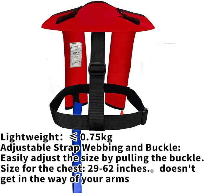 Automatic Inflatable Life Jacket|Life Vest for Adults|PFD Low Profile|Supports up to 330 lbs
