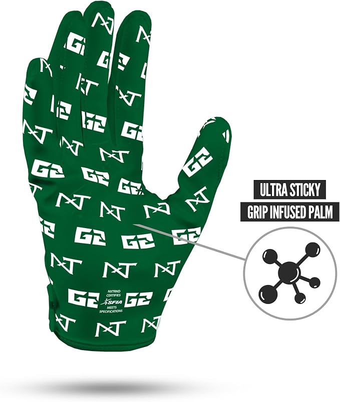 Nxtrnd G2 Pro Football Gloves, Men's Ultra Sticky Elite Receiver Gloves
