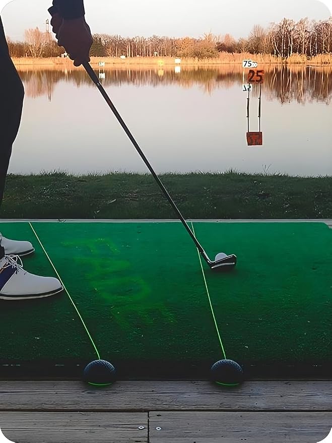 The Alignment Ball - Golf Training Aid for Setup & Alignment - Alternative to Sticks/Rods. Bundle with Golf Ball Alignment Stencil & Pen