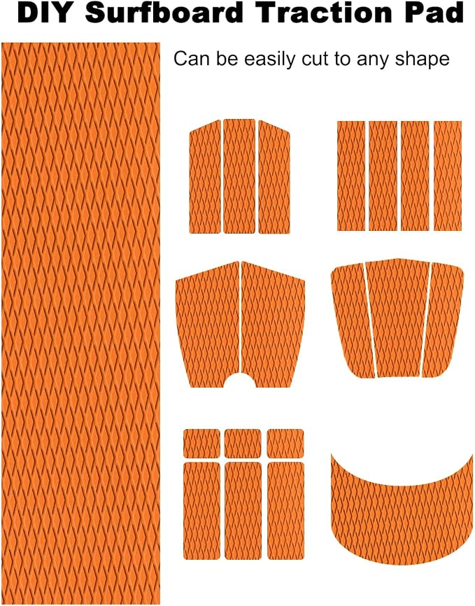 Hjdeck Universal Surfboard Pad EVA Foam Boat Flooring Decking Sheet Self-Adhesive Non-Slip Deck Grip Mat Marine Carpet for Yacht Boat Kayak Decking Golf Cart Fishing Boat RV Surfing Traction Pad