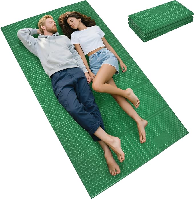REDCAMP Foldable Foam Camping Pads for Sleeping, Waterproof Closed Cell Foam Camping Sleeping Pad - Ultra-Lightweight for Hiking & Backpacking, R-2.1 Insulated, Royal Blue/Grey/Green/Brown/Khaki