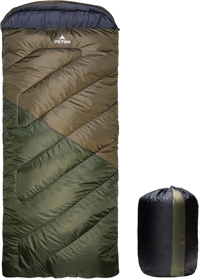 Teton Celsius XXL Sleeping Bag, Cold Weather Sleeping Bags for Adults and Kids, Camping Made Easy and Warm. Compression Sack Included