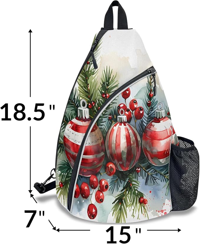 Pickleball Bag for Women Men Adjustable Crossbody Sling Backpack Hold Paddle Accessories